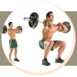 Фронтальные приседания со штангой